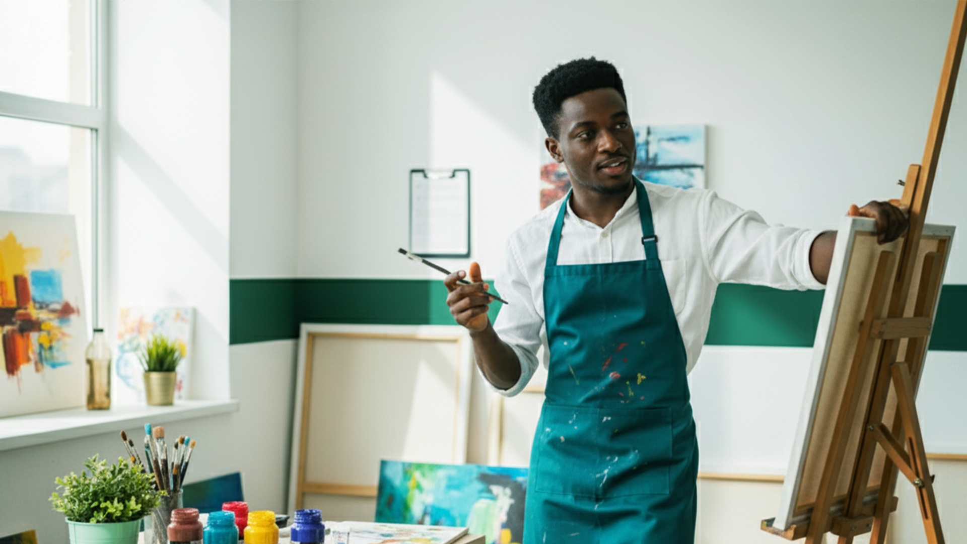 Happy business owner